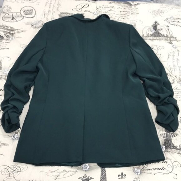 DKNY Ruched-Sleeve Open-Front Blazer - Picture 5 of 7